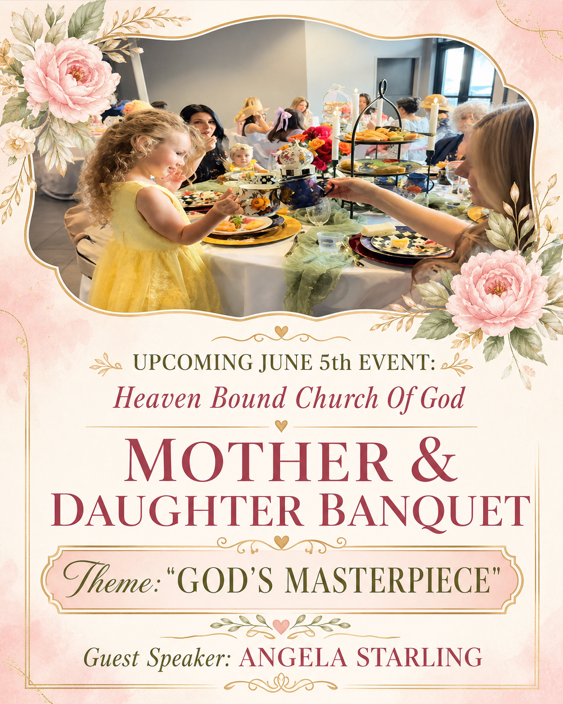 Mother and Daughter Banquet announcement